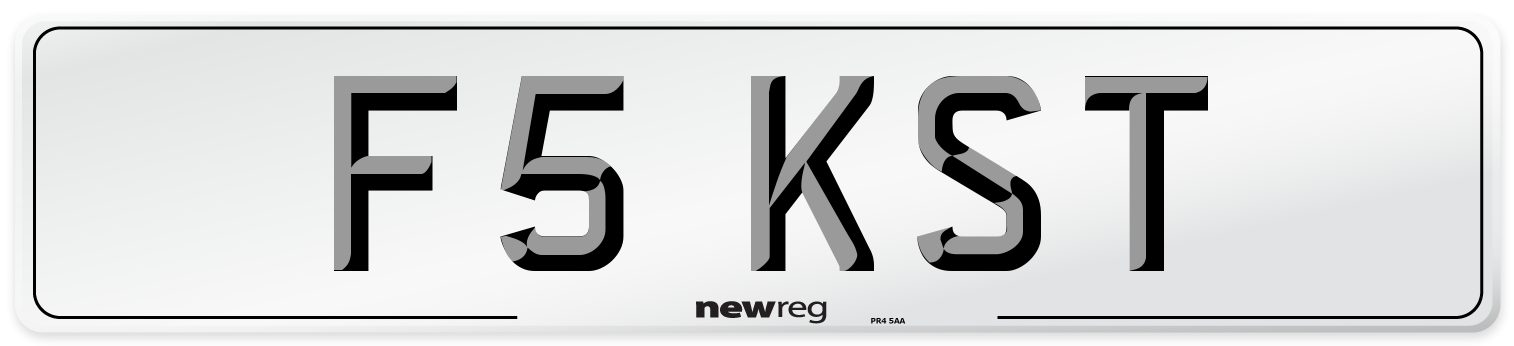F5 KST Number Plate from New Reg